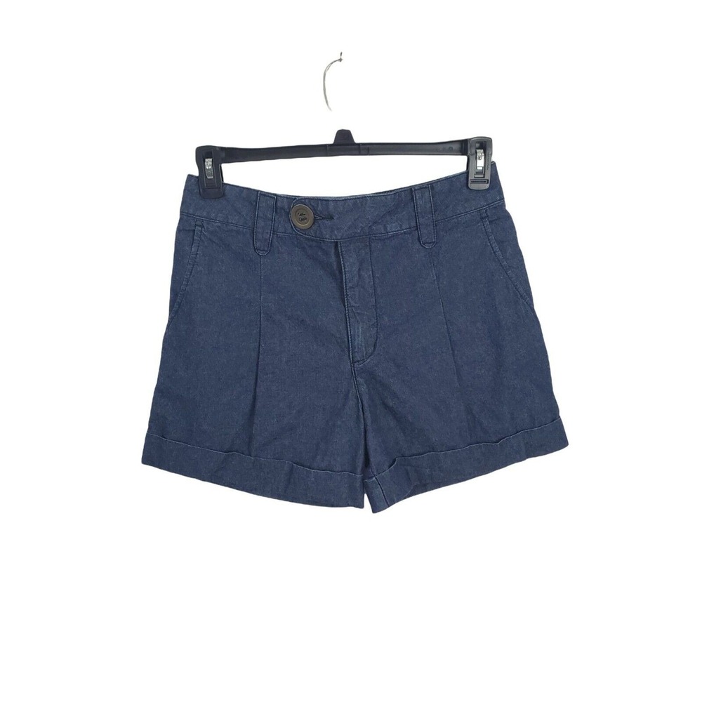 BB Dakota High Waist Shorts Juniors 9 Blue Cuffed High Rise Dark Wash Denim‎